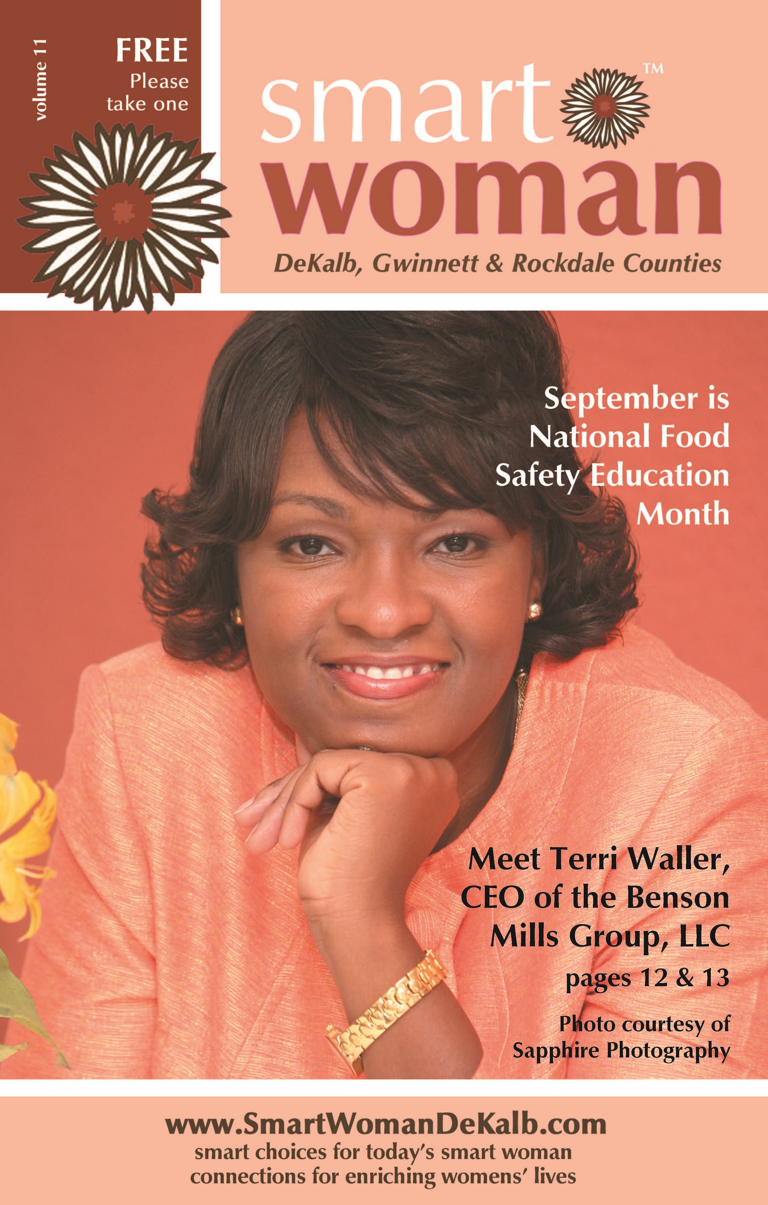 Terri R. Waller on the front cover of Smart Woman Magazine