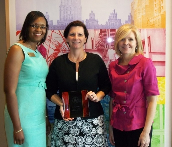 Ms. Sheila Kopp, RN, BSN, Director of Clinical Operations for Atlanta Allergy & Asthma Clinic, receiving recognition